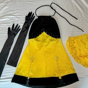 ow with Rhinestones Dance Costume - Size S/M
